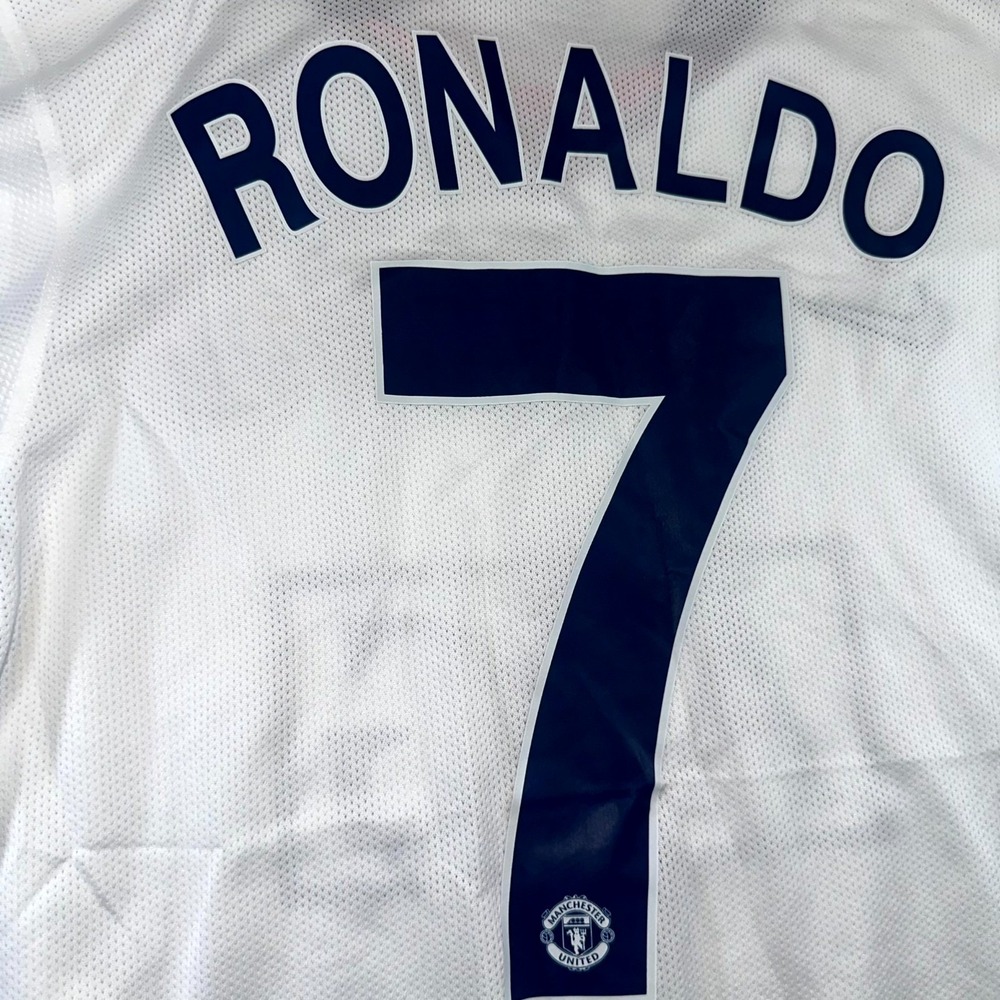 Nike Away Jersey Mens Medium White Manchester United Cristiano Ronaldo #7 Soccer - Picture 10 of 11